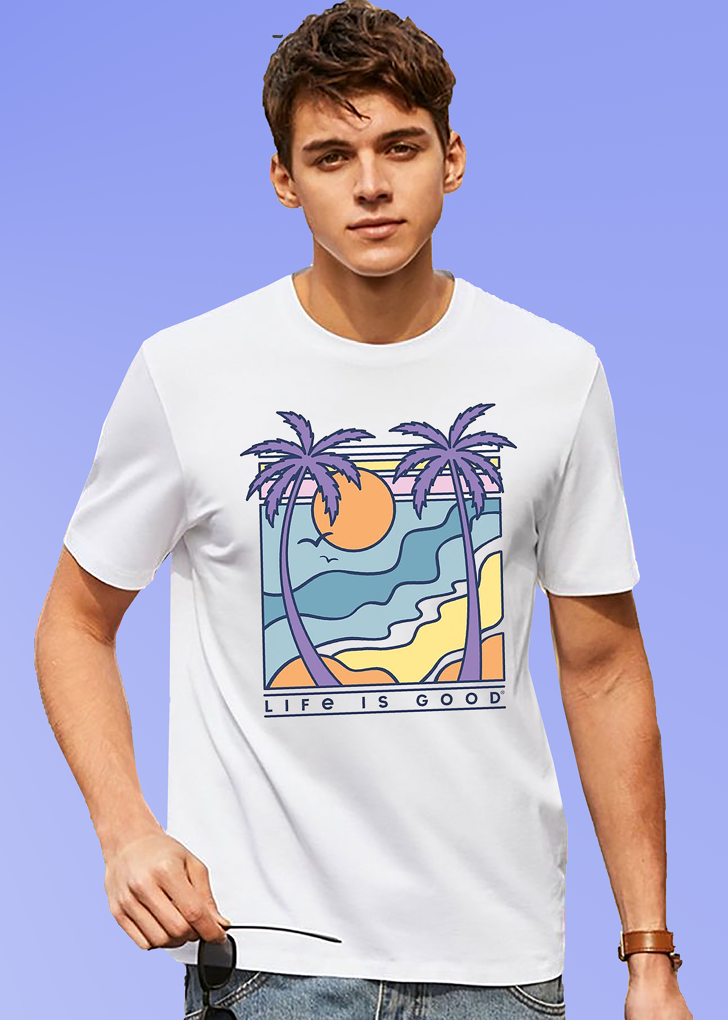 VLAM Life Is Good Print Mens T-shirt
