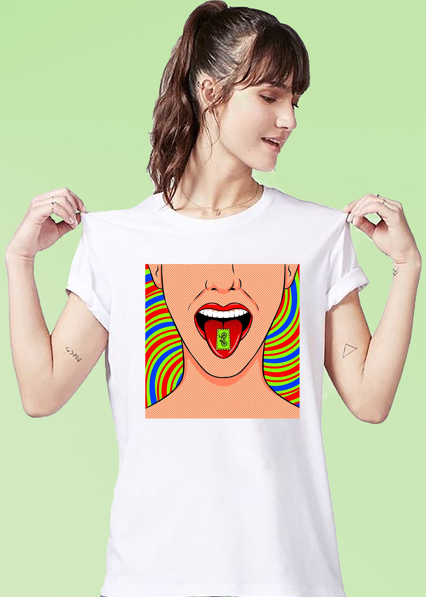 VLAM Colourful Pop Art Women T-shirt