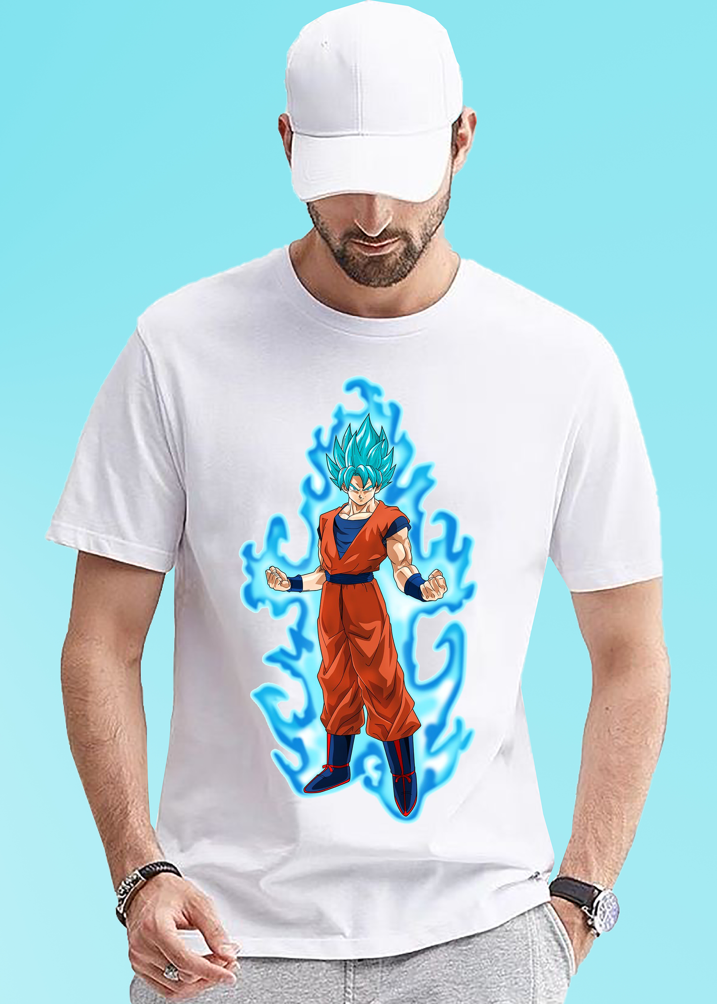 VLAM Anime Goku Printed Cartoon T-shirt
