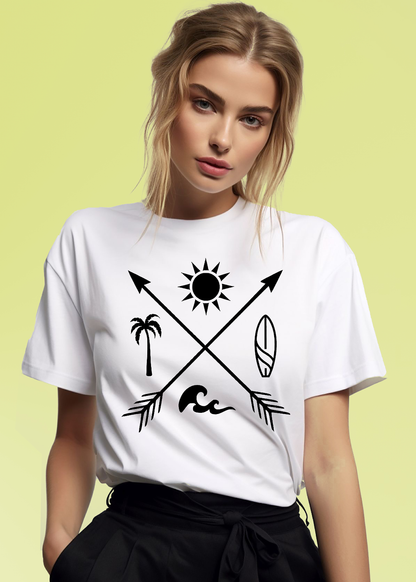 VLAM Minimal Nature Art Tshirt For Women